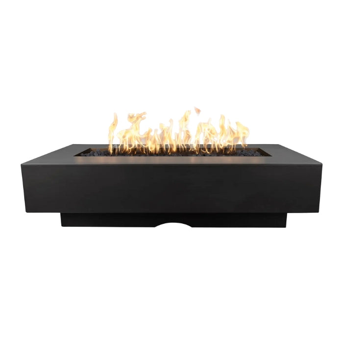 The Distric Fire Pit - GFRC Concrete 48" Black with Lava Rock