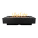 The Distric Fire Pit - GFRC Concrete 48" Black with Lava Rock