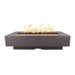 The Distric Fire Pit - GFRC Concrete 48" Chestnut with Lava Rock