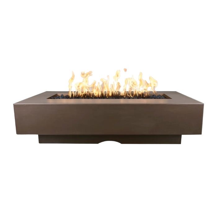 The Distric Fire Pit - GFRC Concrete 48" Chocolate with Lava Rock