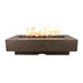 The Distric Fire Pit - GFRC Concrete 48" Chocolate with Lava Rock