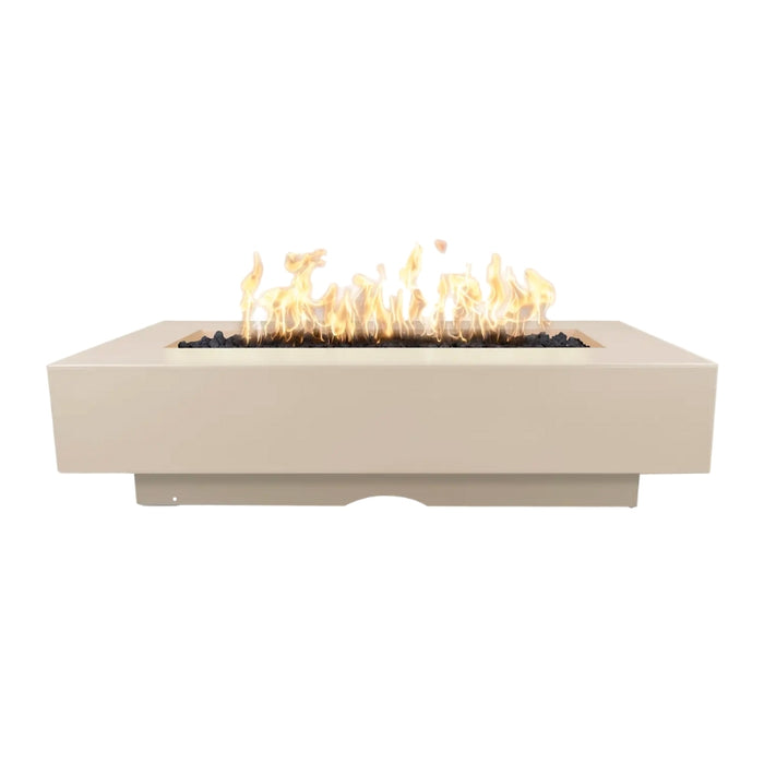 The Distric Fire Pit - GFRC Concrete 48" Vanilla with Lava Rock