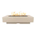 The Distric Fire Pit - GFRC Concrete 48" Vanilla with Lava Rock