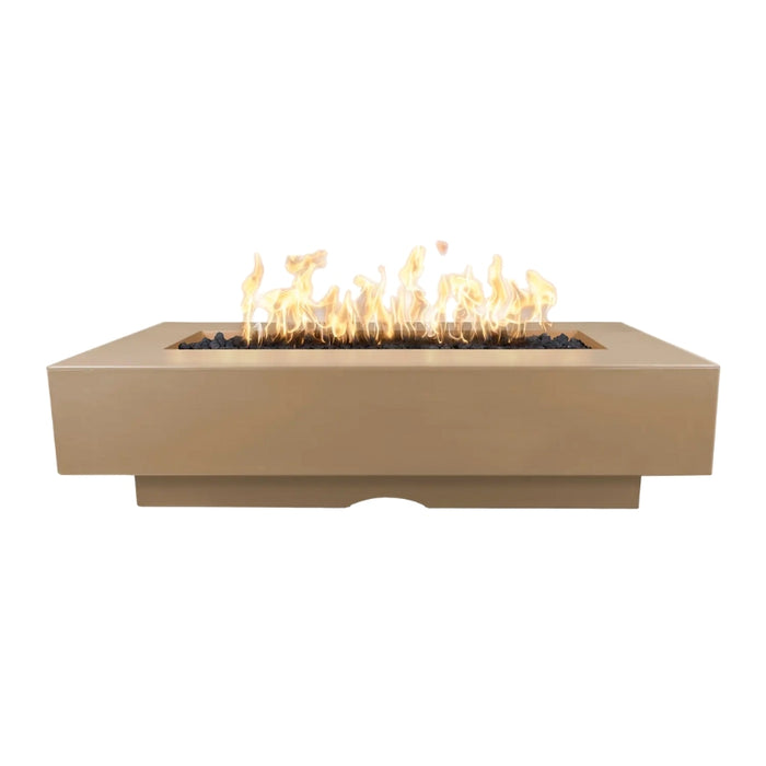 The Distric Fire Pit - GFRC Concrete 84" Brown with Lava Rock