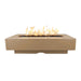 The Distric Fire Pit - GFRC Concrete 84" Brown with Lava Rock