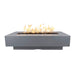 The Distric Fire Pit - GFRC Concrete 96" Gray with Lava Rock