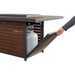 The Outdoor Greatroom Kenwood Rectangular Gas Fire Pit Table Open Tank Drawer