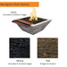 Wide Spill Fire & Water Bowl Wood Grain Concrete Finish Options