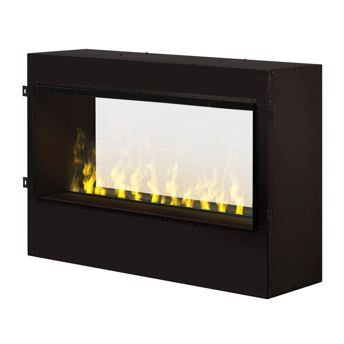  Dimplex40_Opti-Myst Pro1000 Built-In Electric Fireboxon White Background with Rear Glass Kit Installed